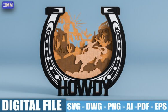 3D Cowboy Horseshoe Sign SVG DXF: A Strategic Approach to Layered Laser Cutting