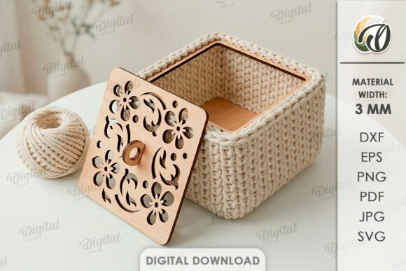 3D Crochet Basket Lid Base Laser Cut: Elevating Handcrafted Storage with Precision