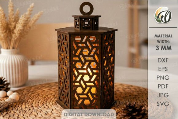 3D Decorative Lantern Laser Cut
