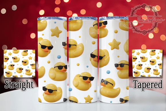 3D Inflated Rubber Duck Tumbler