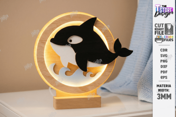 3D Kids Night Light Stand Laser Cut CNC
