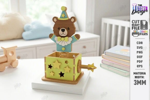 3D Music Box Laser Cut Kids Laser