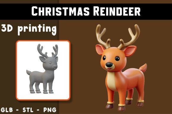 Christmas Reindeer 3D Model