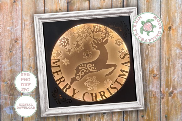 Christmas Stag 3d Shadow Box