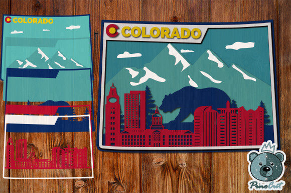 Colorado, 3D Layered Tropical: A Streamlined Approach to Custom Wood Art