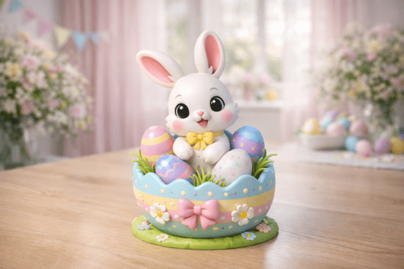 Easter Bunny 3D Printable Planter Easy 3D Printing