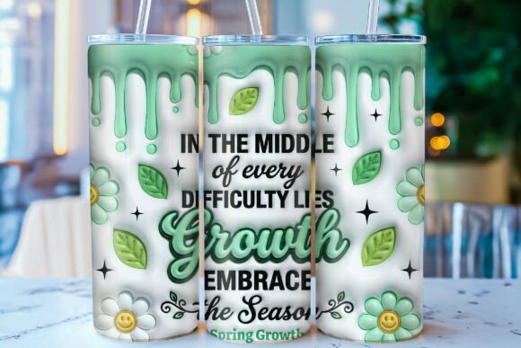 Elevate Your Brand with the 3D Inflated Motivational Spring Tumbler Wrap: A Complete Guide to Digital Mockups