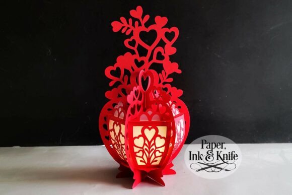 Heart 3D SVG Lightbox Lantern