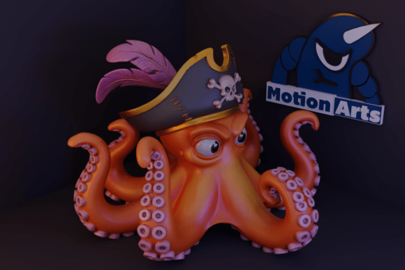 Pirate Octopus 3D Model for 3D Printing