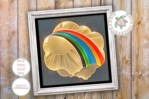 Rainbow 3d Shadow Box Template