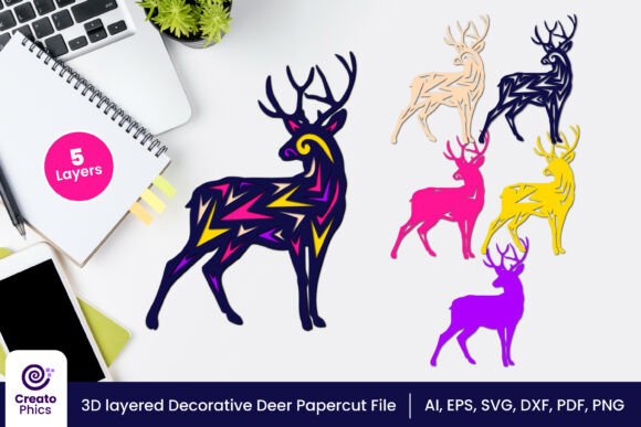Transforming Digital Designs into Tangible Art: The Rise of the 3D Layered Deer Paper Cutting Animal SVG